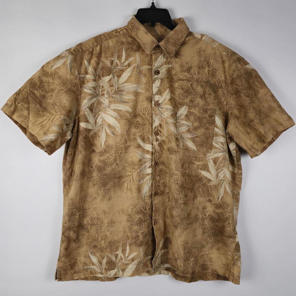 Caribbean Joe Men's XL Short Sleeve Floral Button-Up Shirt